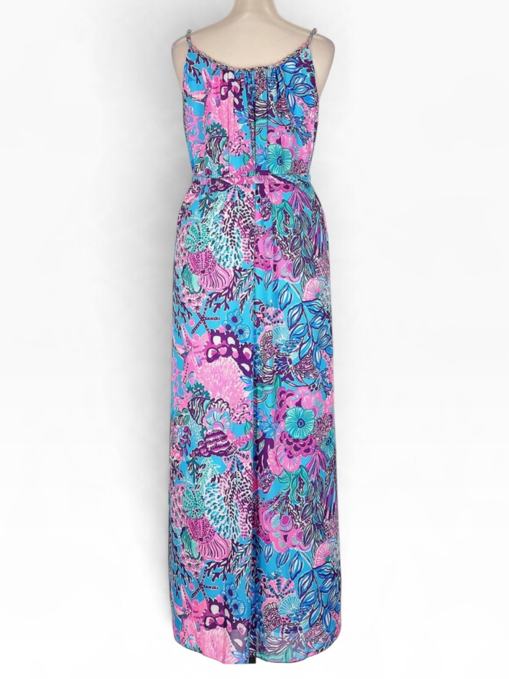 LILLY PULITZER HAZELYN MAXI DRESS SNUBA DUBA DOO TURQUOISE OASIS - Picture 3 of 10